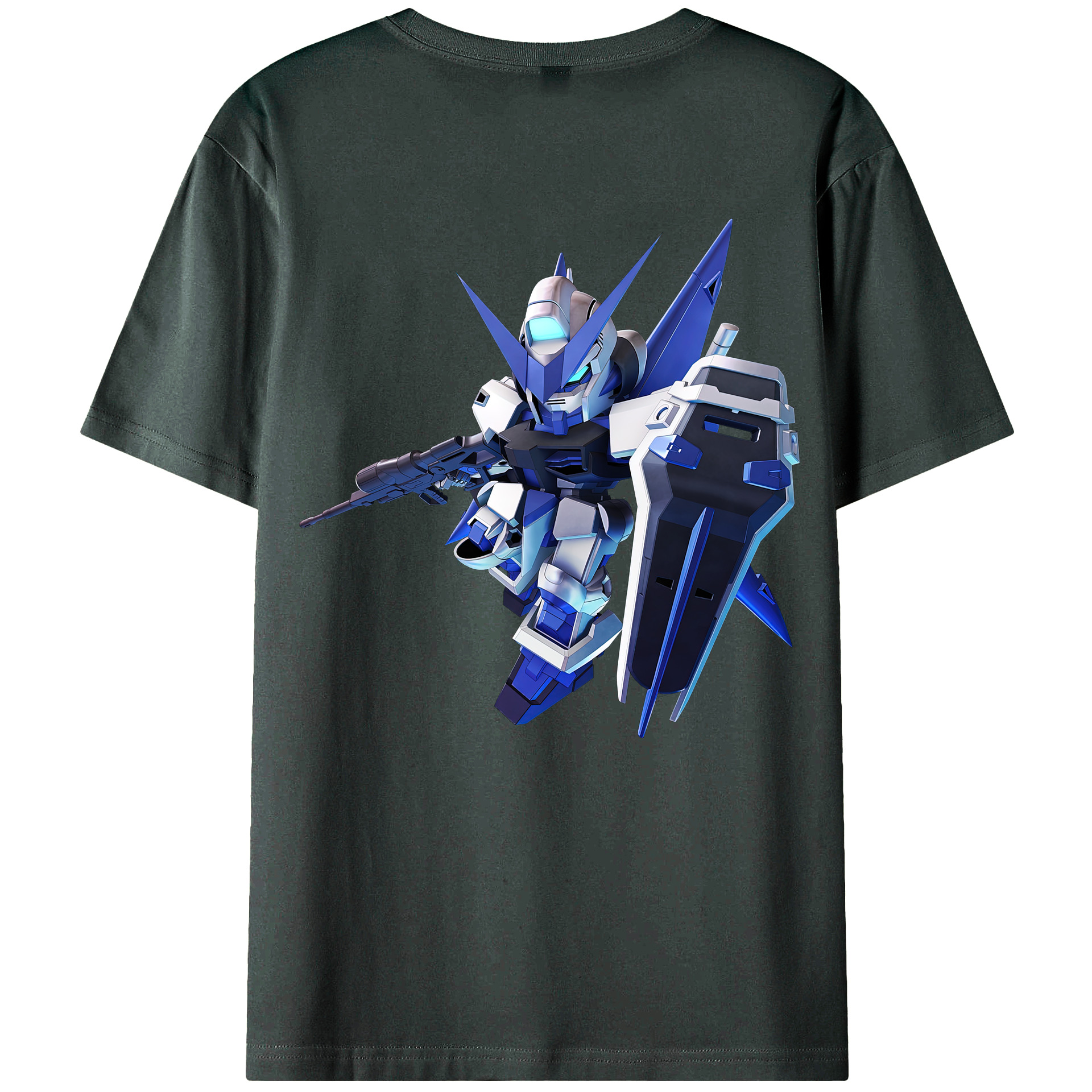 （画像用） 機動戦士ガンダム Mobile Suit Gundam 綿100％ メンズ半袖Tシャツ（バックプリント） 通気性